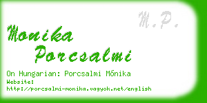 monika porcsalmi business card
